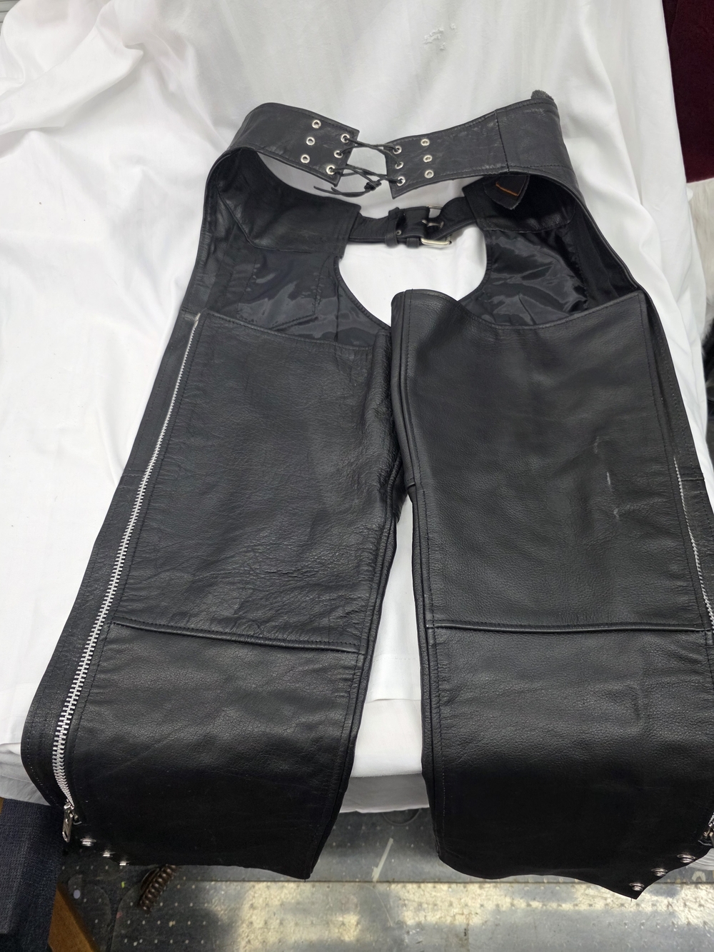 Silver Bike Motorcycle Chaps Size L